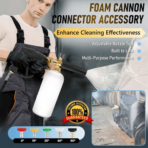 🚗✨ High-Pressure Foam Cannon Kit – Foam & High-Pressure Water 2-in-1