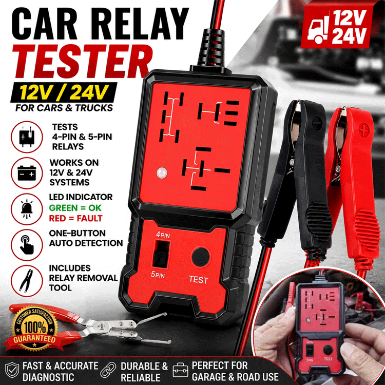 🚗 12V Automotive Relay Diagnostic Tester – Universal LED Relay Checker for Fast & Accurate Vehicle Electrical Diagnosis
