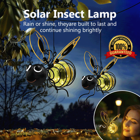 🐝 Hanging Solar Bee Light  Solar Powered • Waterproof • Realistic Glow • Whimsical Garden Charm