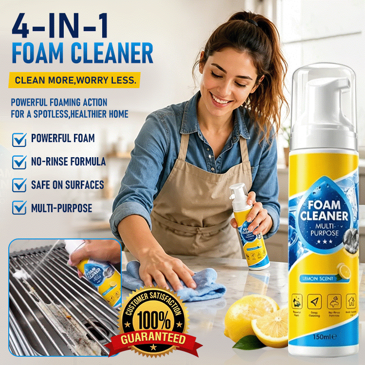 🫧 Multi-Enzyme Fabric & Sneaker Cleaner - Waterless Deep Cleaning Foam Spray for Sofas, Sneakers, Upholstery & Car Interiors