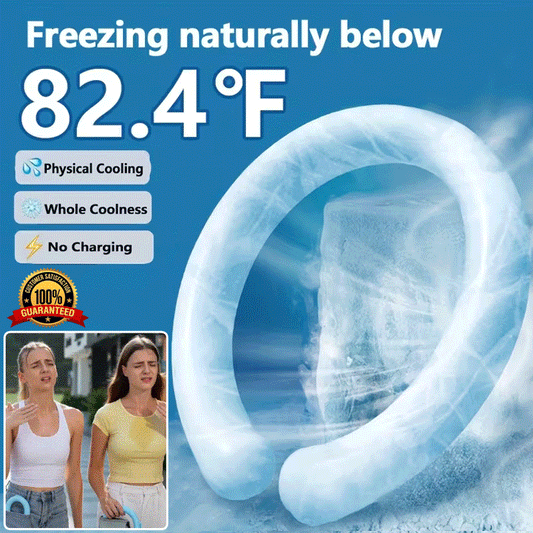 Cooling Neck Ring – Reusable Ice Cooling Collar, Instant Summer Heat Relief, Recharge-Free Wearable Neck Cooler