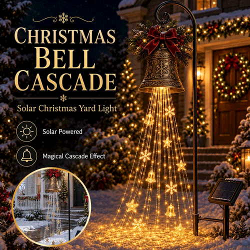 🔥Last Day 50% OFF 🔥Solar Christmas Bell Cascade Yard Light
