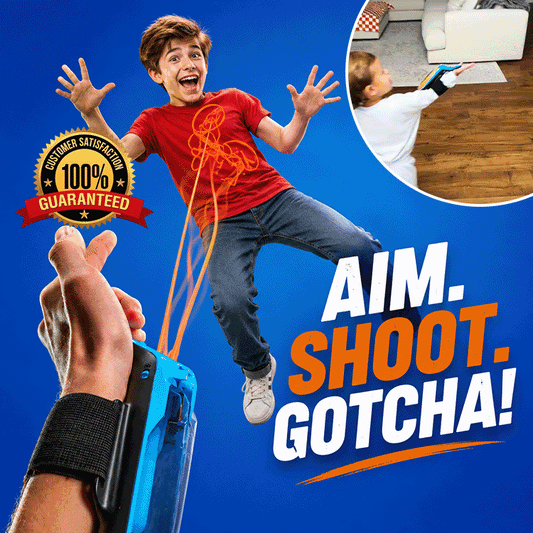 USB Rechargeable Glow Zip String Launcher – Auto Retractable Flying String Wrist Toy for Kids & Teens