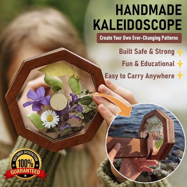 🌈 Wooden DIY Kaleidoscope Kit – Create Magic with Every Turn