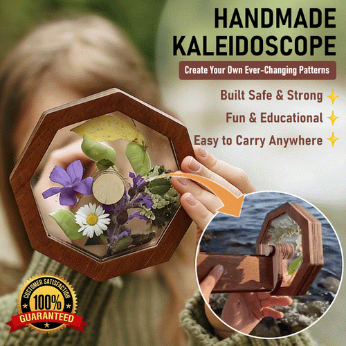 🌈 Wooden DIY Kaleidoscope Kit – Create Magic with Every Turn