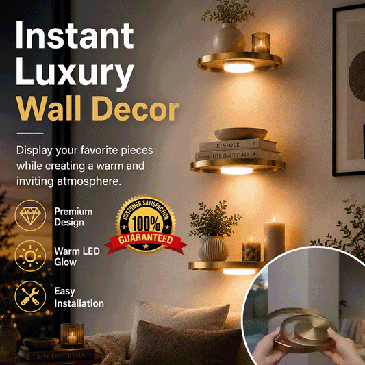 ✨ LED Floating Wall Shelf with Built-In Ambient Light – Modern Wall Display & Storage Shelf