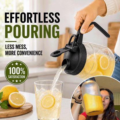 Mason Jar Pouring Lid with Handle - 3 pack