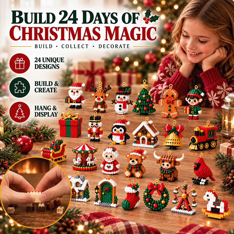 DIY Christmas Ornament Building Set – 24 Mini Holiday Keepsakes