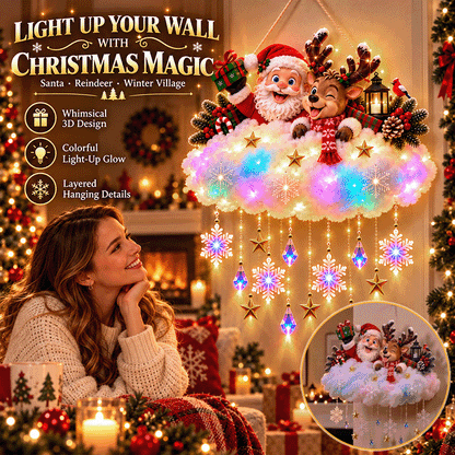 🔥 LAST DAY 50% OFF🎁Light-Up Christmas Cloud Wall Decor
