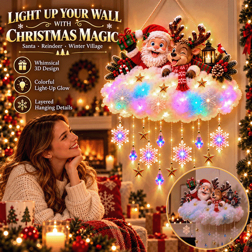 🔥 LAST DAY 50% OFF🎁Light-Up Christmas Cloud Wall Decor
