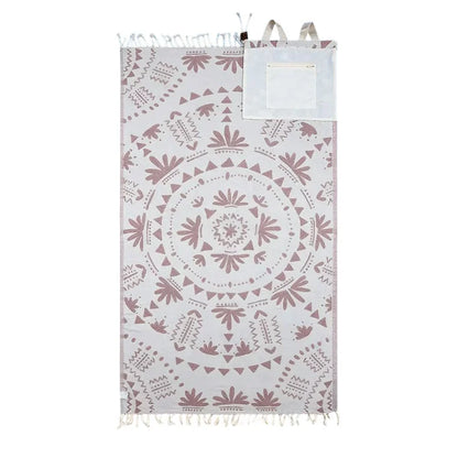 🌴 2-in-1 Convertible Beach Towel Backpack - Oversized Sand-Free Beach Blanket Bag With Hidden Pocket & Hands-Free Carry