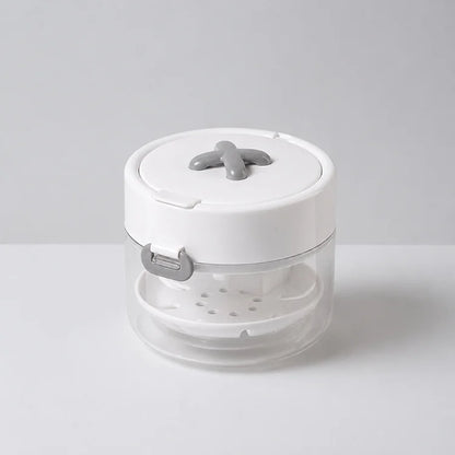 3-in-1 Retainer Cleaner Case with Mirror & Removable Cleaning Basket for Aligners, Mouth Guards & Dentures