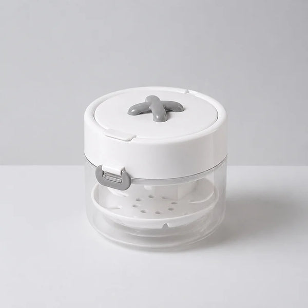 3-in-1 Retainer Cleaner Case with Mirror & Removable Cleaning Basket for Aligners, Mouth Guards & Dentures