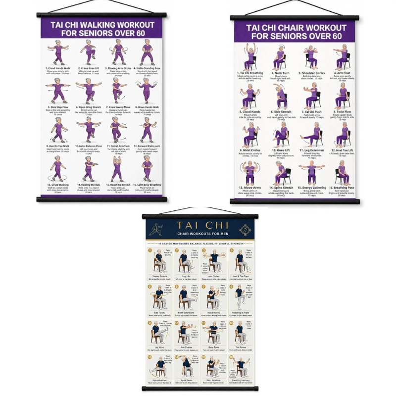 🔥Last Day 50% OFF💖Tai Chi Workout Poster for Seniors