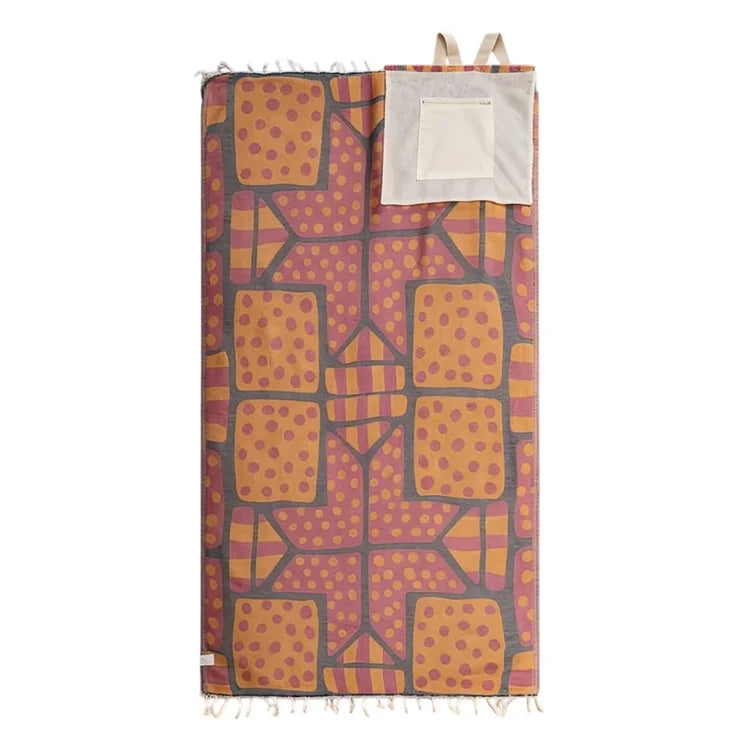 🌴 2-in-1 Convertible Beach Towel Backpack - Oversized Sand-Free Beach Blanket Bag With Hidden Pocket & Hands-Free Carry