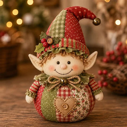 DIY Patchwork Santa Doll Kit – 3D Fabric Christmas Craft & Holiday Decor