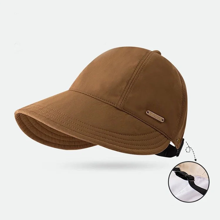 Women's UPF 50+ Foldable Mesh Sun Hat with Extended Wide Brim