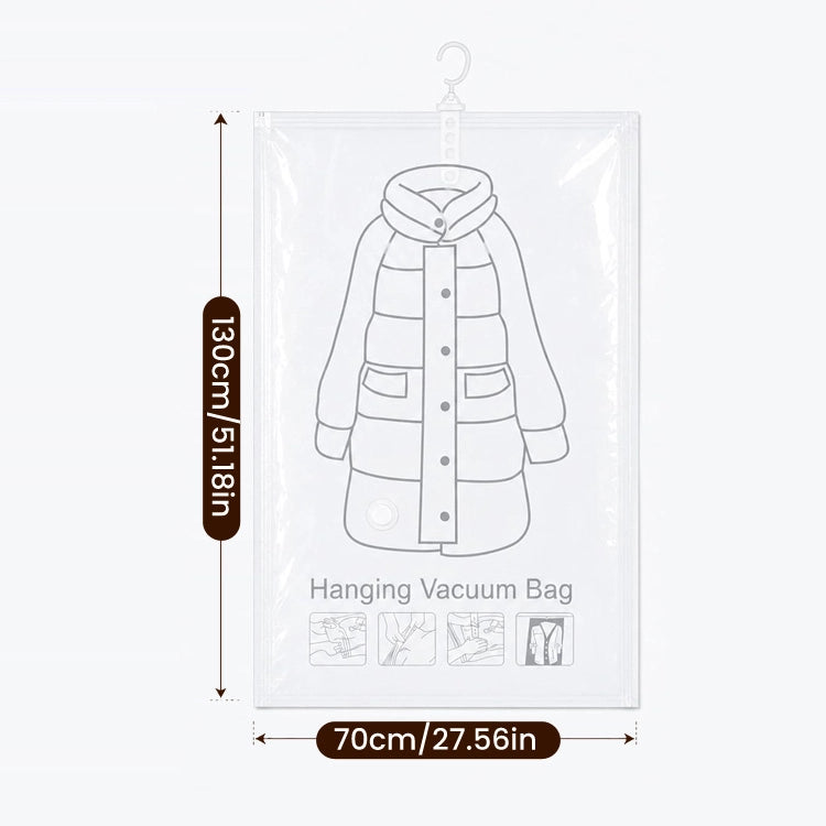 Reusable Hanging Vacuum Storage Bags for Clothes, Puffer Jackets & Winter Coats – Space Saving Closet Organizer