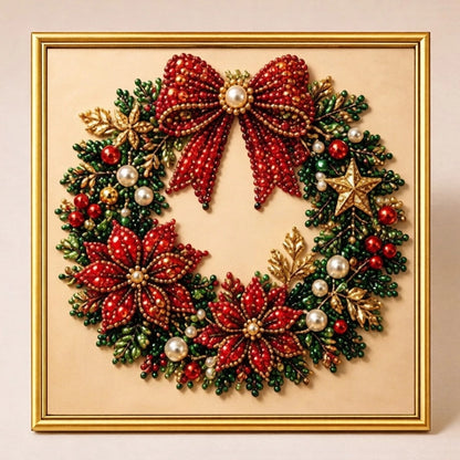 Pre-Framed Christmas Pearl Diamond Painting Art Kit