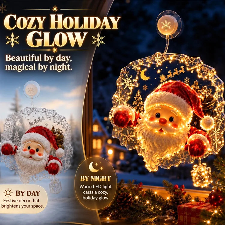 🔥 Last Day 50% OFF🔥🎄Christmas Suction Cup Window Light
