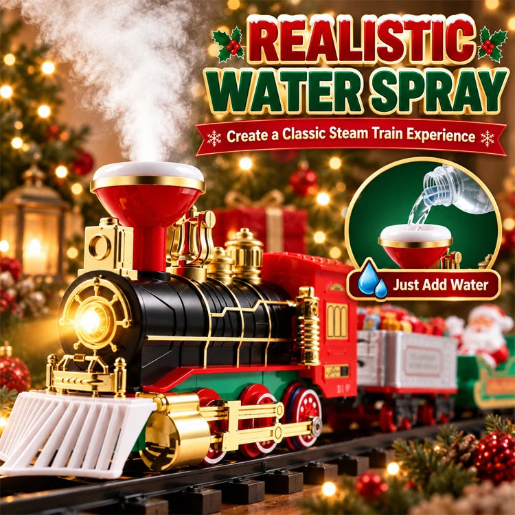Deluxe Christmas Tree Hanging Train Set – Lights, Sounds & Realistic Mist