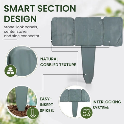 🌿 Interlocking Decorative Garden Fence • Foldable • Weatherproof • Easy Install • DIY Outdoor Border Fence