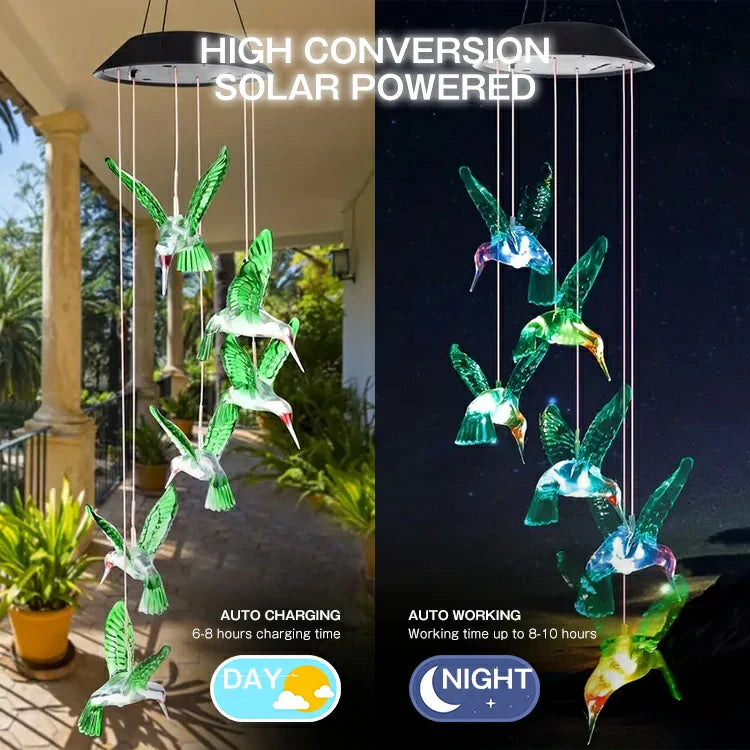Solar Hummingbird/Butterfly Wind Chimes