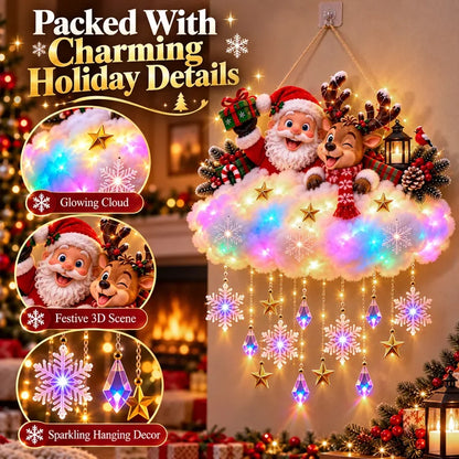 🔥 LAST DAY 50% OFF🎁Light-Up Christmas Cloud Wall Decor