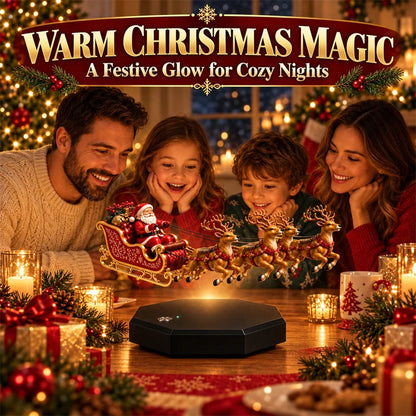 Magnetic Levitation Santa Sleigh – 360° Rotating Christmas Display