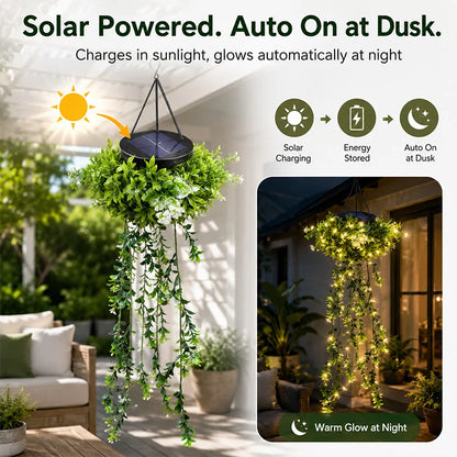 Solar Powered Artificial Ivy Garland Lights