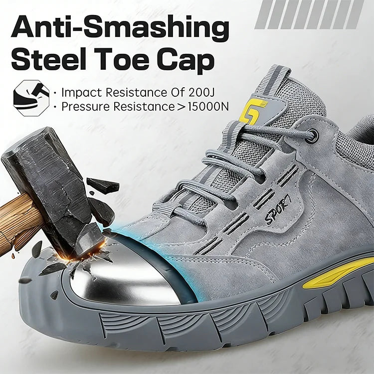 🛡️ IronStep™ Lightweight Steel Toe Safety Boots