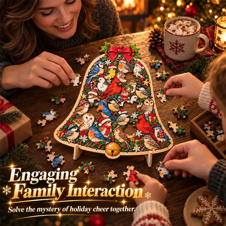 DIY Christmas Wooden Puzzle Display Keepsake with Stand