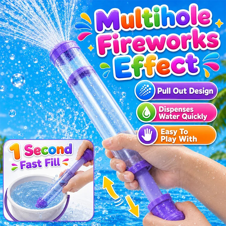 LED Rainbow Water Blaster – Light-Up Firework Water Cannon for Kids, Pool, Beach & Backyard Summer Fun