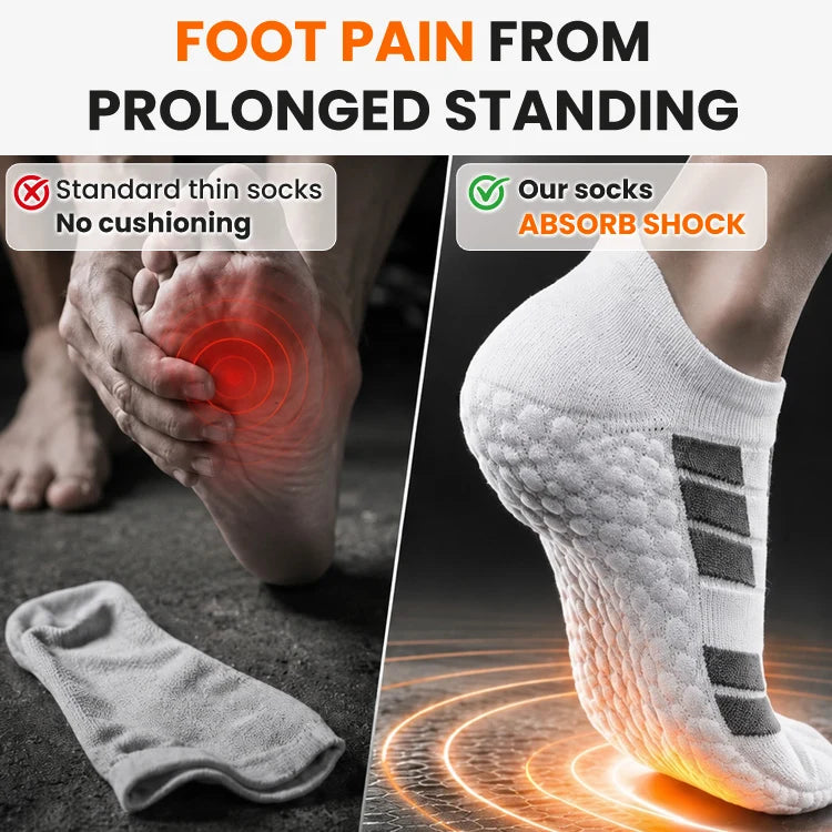 Cushioned Performance Sneaker Socks – Shock-Absorbing, Breathable & Moisture-Wicking