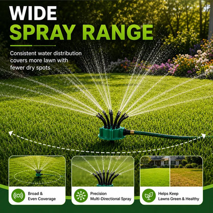 AquaOrbit™ 360° Multi-Head Garden Sprinkler