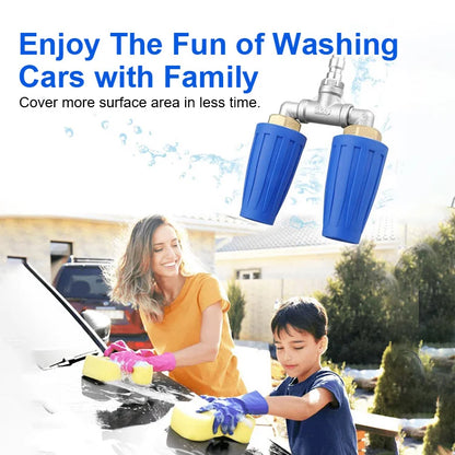 💦 360° Dual-Turbo Pressure Washer Nozzle