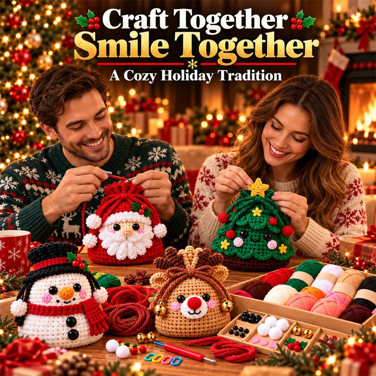 🔥Last Day 50% OFF 🔥Christmas Crochet Gift Pouch DIY Kit