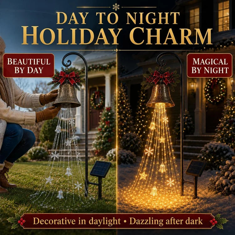 🔥Last Day 50% OFF 🔥Solar Christmas Bell Cascade Yard Light
