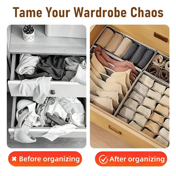 👗 Multi-Compartment Fabric Drawer Organizer Set