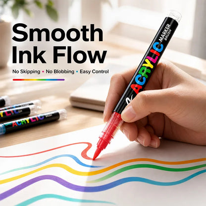 Soft Brush Acrylic Paint Marker Set