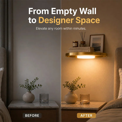 ✨ LED Floating Wall Shelf with Built-In Ambient Light – Modern Wall Display & Storage Shelf