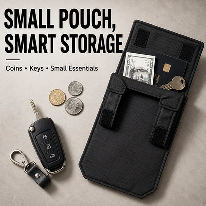 2-in-1 Hidden Waist Pouch – Slim Travel Wallet & Coin Purse