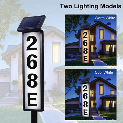 Solar Address Sign