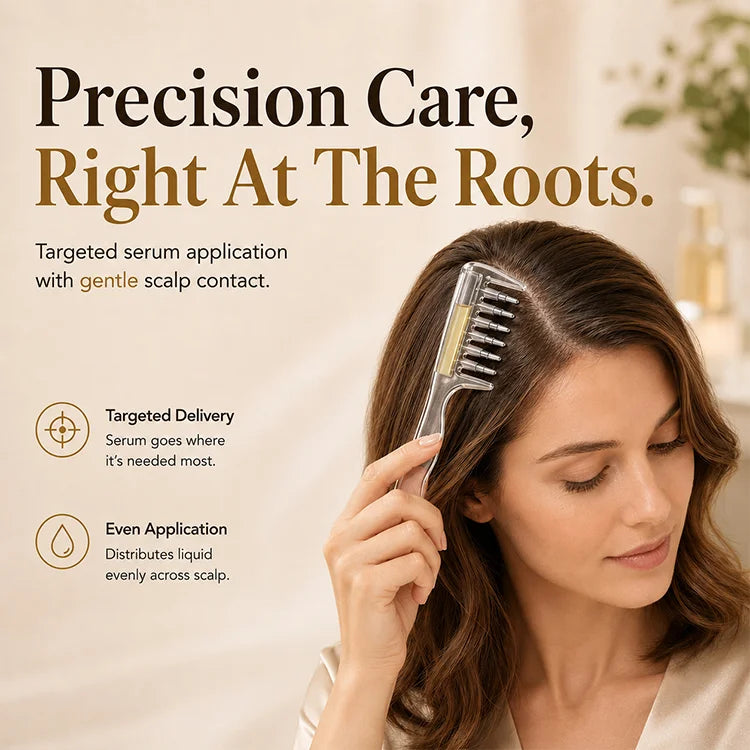 Scalp Care Massage Applicator Comb – Oil & Serum Root Applicator