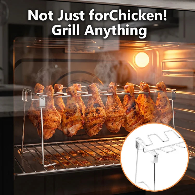 Foldable Stainless Steel Chicken Leg Rack