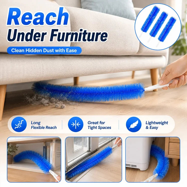 Bendable Microfiber Dust Cleaning Brush Set for Home, Car & Hard-to-Reach Spaces