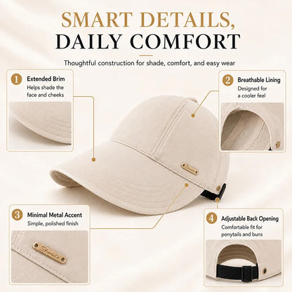 Women's UPF 50+ Foldable Mesh Sun Hat with Extended Wide Brim