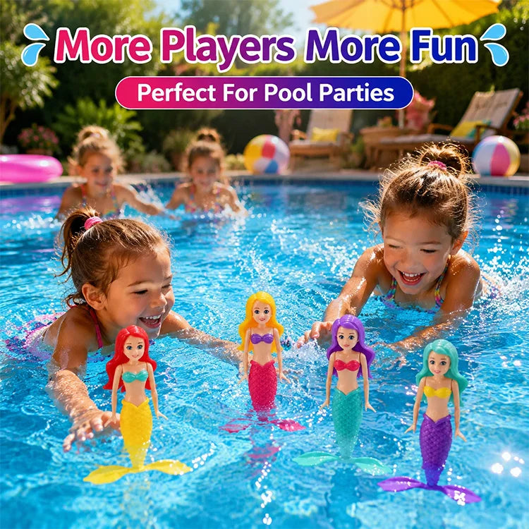 Spinning Mermaid Dive Toy Set – Floating Pool & Bath Water Game for Kids