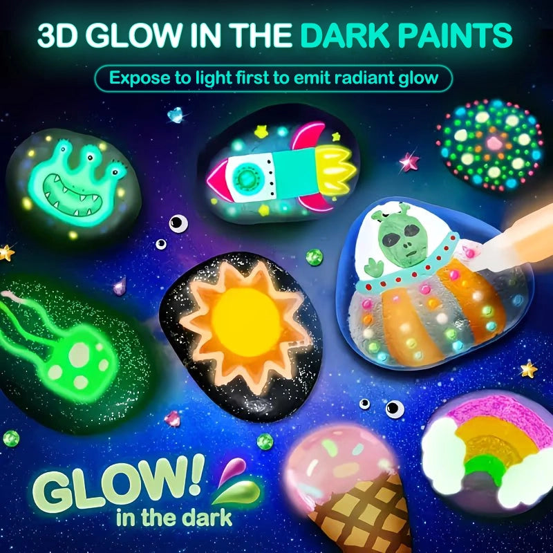 Rock Painting Kit for Kids – DIY Arts & Crafts Creative Stone Decorating Set