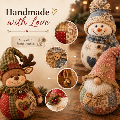 DIY Patchwork Santa Doll Kit – 3D Fabric Christmas Craft & Holiday Decor